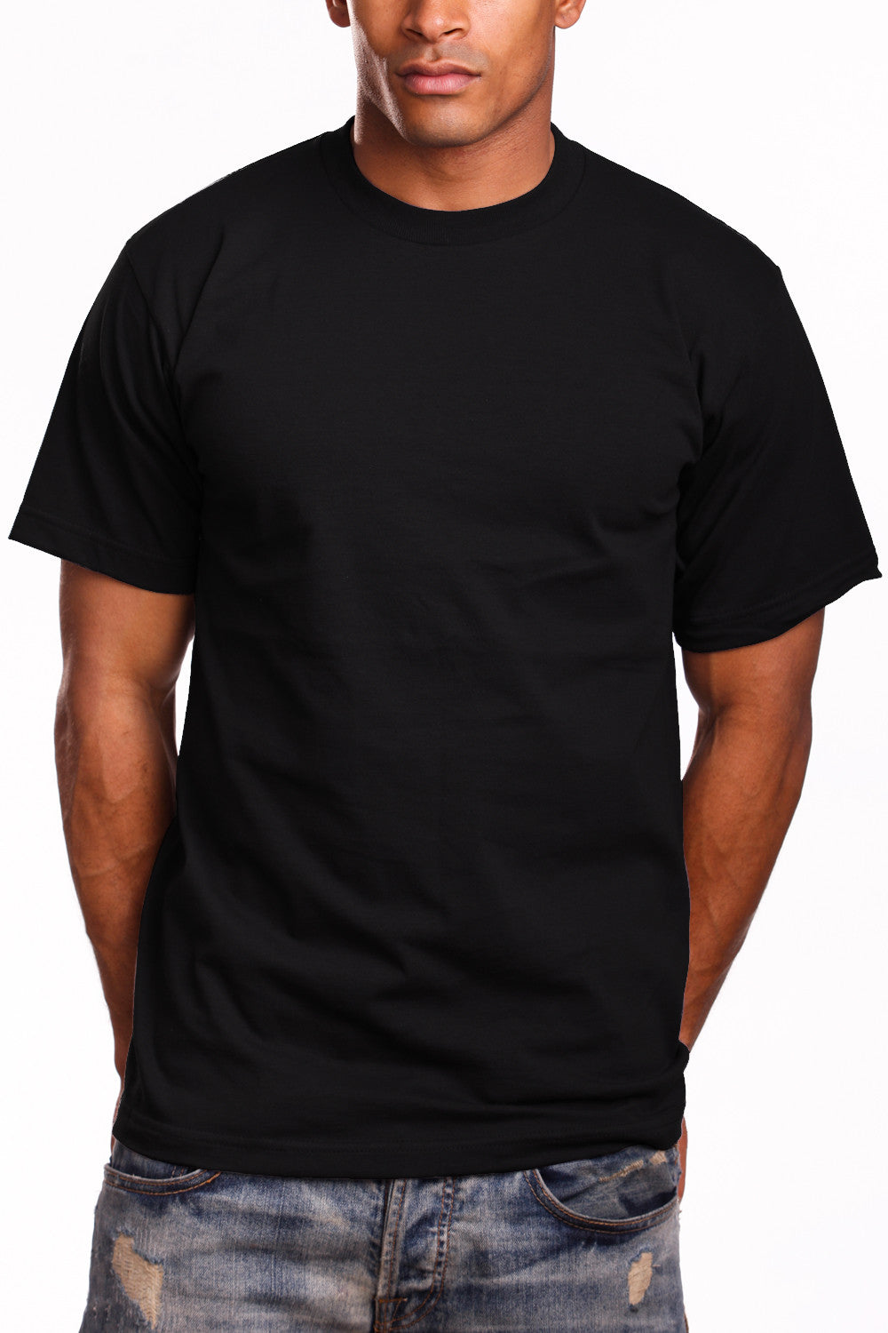 Basic Heavyweight Tall Big Size Plain T-Shirt Navy / 4XL / Tall Size